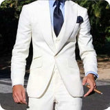 Xituodai Classy Wedding Tuxedos Suits Slim Fit Bridegroom For Men 3 Pieces Groomsmen Suit Male Cheap Formal Business  (Jacket+Vest+Pants）