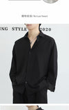 Xituodai Long Sleeve Shirts Men Fashion Solid Plus Size 3XL Social Formal Business Silk Handsome Korean Leisure Basic Simple Sheer Camisa