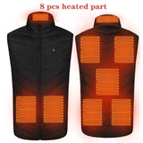 Xituodai 9 Areas Heated Vest Jacket USB Men Winter Electrical Heated Sleevless Jacket Outdoor Fishing Hunting Vest куртка с подогревом