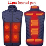 Xituodai 9 Areas Heated Vest Jacket USB Men Winter Electrical Heated Sleevless Jacket Outdoor Fishing Hunting Vest куртка с подогревом