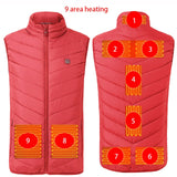 Xituodai 9 Areas Heated Vest Jacket USB Men Winter Electrical Heated Sleevless Jacket Outdoor Fishing Hunting Vest куртка с подогревом