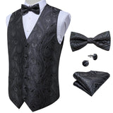 Xituodai Vests For Men Slim Fit Mens Wedding Suit Vest Casual Sleeveless Formal Business Male Waistcoat Hanky Necktie Bow Tie Set DiBanGu