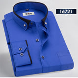 Xituodai Men&#39;s Business Dress Shirts Male Formal Button-Down Collar Shirt Fashion Style Spring&amp;Autumn Men&#39;s Casual Shirt