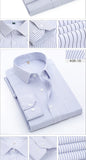 Xituodai Vertical Striped Mens Dress Shirts Long sleeve classic collar Regular Fit business Men&#39;s Work Shirt Oversized 8XL Man Clothes