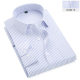 Xituodai Vertical Striped Mens Dress Shirts Long sleeve classic collar Regular Fit business Men&#39;s Work Shirt Oversized 8XL Man Clothes