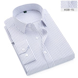 Xituodai Vertical Striped Mens Dress Shirts Long sleeve classic collar Regular Fit business Men&#39;s Work Shirt Oversized 8XL Man Clothes