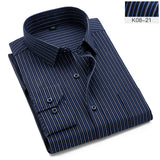 Xituodai Vertical Striped Mens Dress Shirts Long sleeve classic collar Regular Fit business Men&#39;s Work Shirt Oversized 8XL Man Clothes