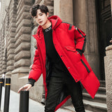 Xituodai Men&#39;s Down Jacket Warm Hooded Fashionable Coat Men Hooded Jackets Warm Lengthen Parka Coat Hight Quality White Duck Down