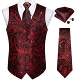 Xituodai New Teal Green Paisley 100% Silk Formal Dress Vest Men Waistcoat Vest Wedding Party Vest Tie Brooch Pocket Square Set DiBanGu