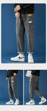 Xituodai Blue Jeans Trousers Mens 2022 New Casual Vintage Straight Harajuku  Baggy Belt Jeans Korean  High Quality Trendy Denim Pants