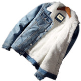 Xituodai Men Jacket and Coat Trendy Warm Fleece Thick Denim Jacket 2022 Winter Mens Jean Jacket Outwear Male Cowboy Plus Size