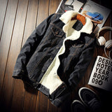 Xituodai Men Jacket and Coat Trendy Warm Fleece Thick Denim Jacket 2022 Winter Mens Jean Jacket Outwear Male Cowboy Plus Size