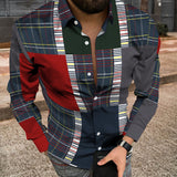 Xituodai Vintage Print Loose Button Cardigan Shirts For Mens Casual Long Sleeve Shirt Men Streetwear Autumn Fashion Turn-down Collar Top