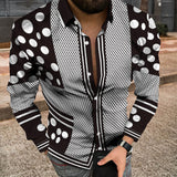 Xituodai Vintage Print Loose Button Cardigan Shirts For Mens Casual Long Sleeve Shirt Men Streetwear Autumn Fashion Turn-down Collar Top