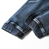 Xituodai Winter Jeans Men Warm Joggers Jeans Harem Pants Thicken say hi to the denim version of sweatpants the elastic drawstring waist