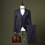 Xituodai Young men&#39;s spring and autumn casual plaid small suit suit Korean version of the self-cultivation groom best man wedding dress