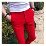 Xituodai 2022 New Men Ankle Length Pants Slim Men&#39;s Dress Pants Office Pants Men&#39;s Boutique Fashion Solid Color  Business Men&#39;s Suit Pant