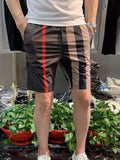 Xituodai Casual Pants New Summer Quick-drying Beach Harlan Trend Sports Fashion Striped Plaid Men&#39;s Shorts Five-point Big Capris Korean