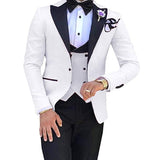 Xituodai Mens&#39;s 3 Pieces Suits for Men Custom Made Terno Slim Groom Custom  Wedding Men Suit Masculino (Jacket+Pant+Vest+Tiebow)