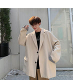 Xituodai Blazers Men Casual British Trendy Loose Korean Suit Tops Male Vintage Jacket Streetwear
