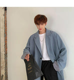 Xituodai Blazers Men Casual British Trendy Loose Korean Suit Tops Male Vintage Jacket Streetwear