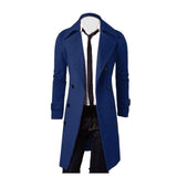 Xituodai Fashion Brand Autumn Jacket Long Trench Coat Men&#39;s High Quality Self-cultivation Solid Color Men&#39;s Coat Double-breasted Jacket