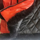 Xituodai Leather Men&#39;s Winter Jacket Thicken Velvet Fur Collar Hooded Zipper Color Block Patchwork Fashion Red Leather Jacket Men