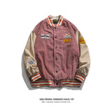 Xituodai Autumn Winter 2021 Men&#39;s Baseball Jackets Embroidered American Letters Thick Corduroy Coat Male Harajuku Retro Uniform