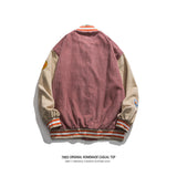 Xituodai Autumn Winter 2021 Men&#39;s Baseball Jackets Embroidered American Letters Thick Corduroy Coat Male Harajuku Retro Uniform