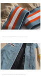 Xituodai Autumn Winter 2021 Men&#39;s Baseball Jackets Embroidered American Letters Thick Corduroy Coat Male Harajuku Retro Uniform