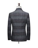 Xituodai Classic Plaid Blazer Korean Fashion Men Coat Casual Business Formal Dress Wedding Banquet Dress Fashion Suit Male Slim Fit 2022