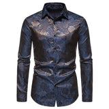 Xituodai Black Rose Print Mens Shirts Luxury Long Sleeve Floral Paisley Silk Business Party Wedding Shirt Men Clothing Chemise Homme