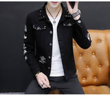 Xituodai Spring  Men Jean Jackets Jeans Coat Men&#39;s Korean-Style Fashion Coat Students Handsome Versatile Jacket Size 3XL