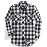 Xituodai Fall Men&#39;s Flannel Plaid Long-Sleeved Casual Button Shirt USA Regular Fit Size S To 2XL, Classic Checkered, Double Pocket Design