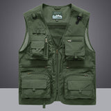 Xituodai Summer Men Unloading Tactical Vest Coat Casual Men&#39;s Photographer Waistcoat Mesh Work Sleeveless Jacket Tools Pocket Vest 5XL