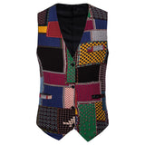Xituodai Men Bohemia Patch Stitching Vintage Vest Single Breasted V Neck Ethnic style Waistcoat chaleco hombre Dashiki vest