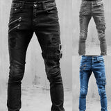 Xituodai Spring Summer Boyfriend Jeans Street Fashion Tight Long Jeans Straight Jeans Men&#39;s High Waist Men Designer Jeans for Men