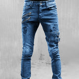 Xituodai Spring Summer Boyfriend Jeans Street Fashion Tight Long Jeans Straight Jeans Men&#39;s High Waist Men Designer Jeans for Men