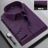 Xituodai Boutique Men Clothing Business Casual Striped Plaid Regular Fit Men&#39;s Dress Shirt