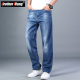 Xituodai 6 Colors Spring Summer Men&#39;s Thin Straight-leg Loose Jeans Classic Style  Advanced Stretch Baggy Pants Male Plus Size 40 42 44