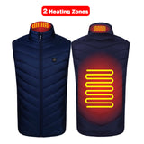 Xituodai New USB Electric Heated Vest Winter Smart Heating Jackets Men Women Thermal Heat Clothing Plus size Hunting Coat P8101C