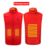 Xituodai New USB Electric Heated Vest Winter Smart Heating Jackets Men Women Thermal Heat Clothing Plus size Hunting Coat P8101C