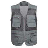 Xituodai 2022 Men Multi-Pocket Classic Waistcoat Male Sleeveless Unloading Solid Coat Work Vest Photographer Tactical Mesh Vest Jacket