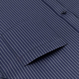 Xituodai Men&#39;s Classic Long Sleeve Solid/striped Basic Dress Shirts Single Patch Pocket Formal Business Standard-fit Office Social Shirt