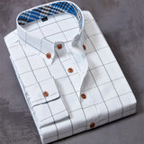 Xituodai Men&#39;s Plaid Dress Shirts Male High Quality Long Sleeve Slim Fit Business Casual Shirt Plus Size 6XL