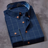 Xituodai Men&#39;s Plaid Dress Shirts Male High Quality Long Sleeve Slim Fit Business Casual Shirt Plus Size 6XL