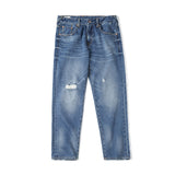 Xituodai high-end dark Jeans Size 28 to 36 Retro 14.5oz Classic Cotton Slim Straight Original Jeans  Color Cotton Pants