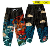 Xituodai Japanese Style Kimono Pants Set Men Cosplay Traditional Samurai Thai Harem Pants Harajuku Streetwear Vintage Men&#39;s Trousers