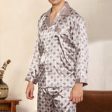 Xituodai Spring Men Sleepwear Long Sleeve Satin Pajama Sets For Men Sleepwear Suit Homewear Home Clothes Pyjamas Lounge Summer