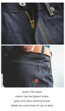 Xituodai Toolkit Vintage Denim Pants American Retro Amekaji 14.8 OZ Heavy Weight Straight Wide Leg Spring Blue Oversize Jeans